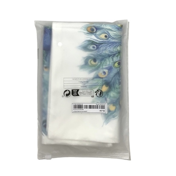 Pillow Cover Peacock Print Zipper Closure Decorative Large Square 17.7 in - Picture 11 of 14